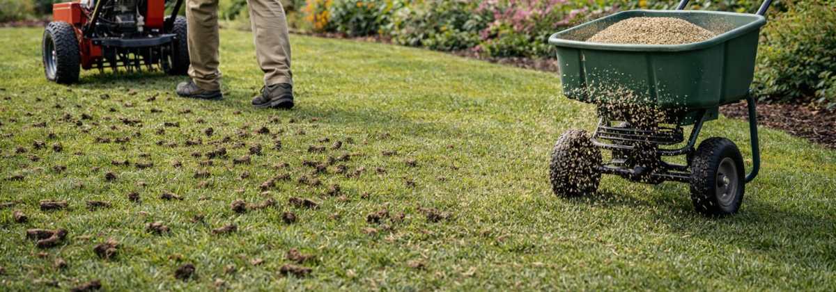 Core aeration and overseeding landscaping services in Ringwood NJ